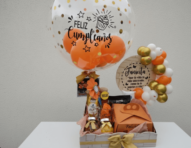 Caja de Chocolates con Globos
